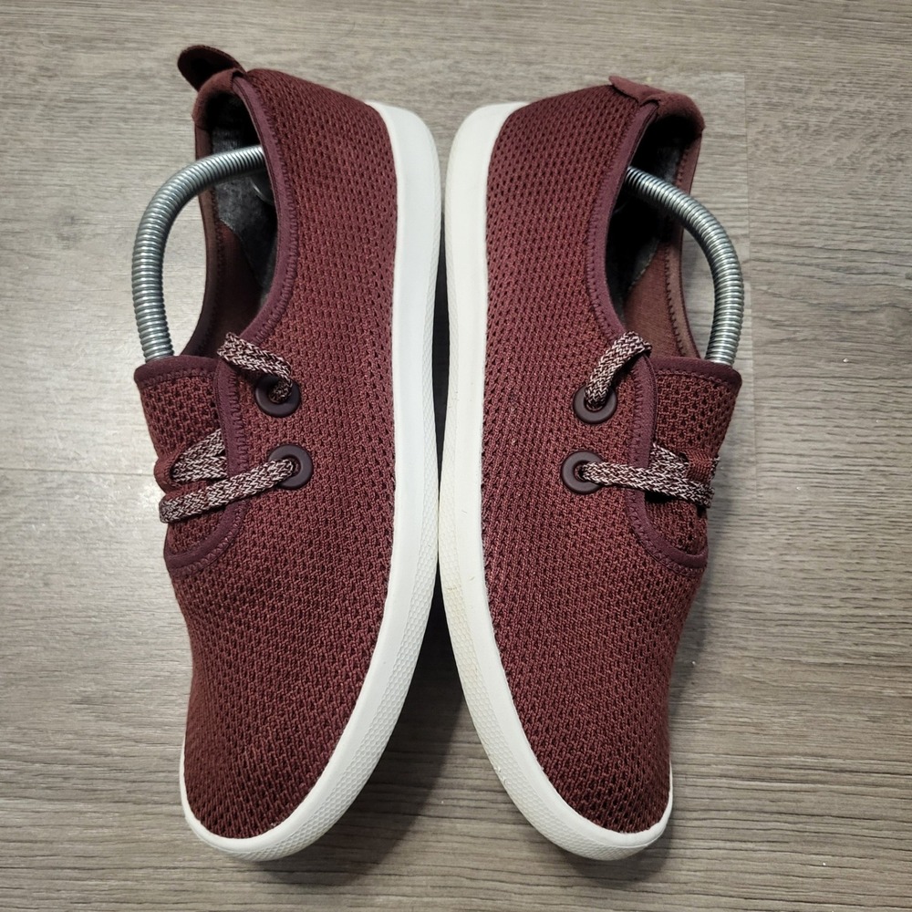 Allbirds Tree Skippers Maroon Burgundy Low Top Knit Sneakers Washable Womens 9